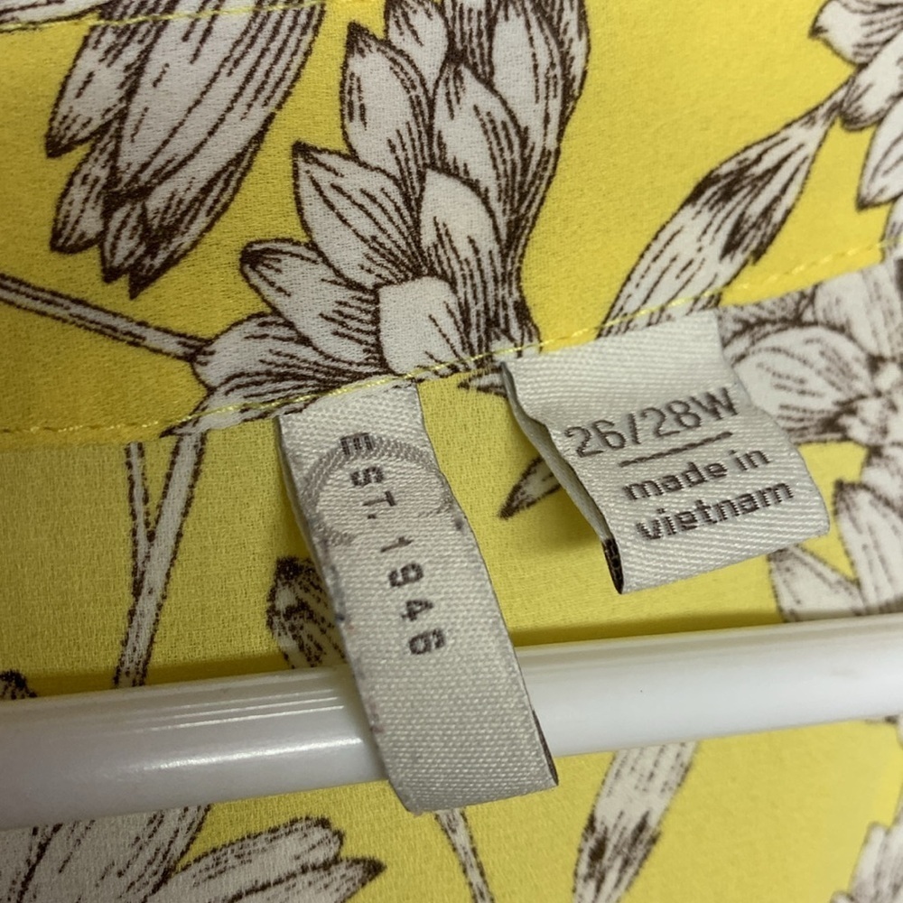 Cato Yellow Floral Blouse Plus 26/28W - Picture 5 of 7